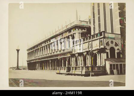 Kunst inspiriert von Blick auf La Logetta auf dem Markusplatz in Venedig, San Marcoplein, 1850 - 1900, Karton, Albumendruck, Höhe 104 mm × Breite 157 mm, Classic Works modernisiert von Artotop mit einem Schuss Modernität. Formen, Farbe und Wert, auffällige visuelle Wirkung auf Kunst. Emotionen durch Freiheit von Kunstwerken auf zeitgemäße Weise. Eine zeitlose Botschaft, die eine wild kreative neue Richtung verfolgt. Künstler, die sich dem digitalen Medium zuwenden und die Artotop NFT erschaffen Stockfoto