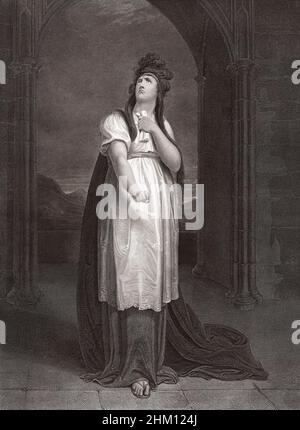 Lady Macbeth, Akt 1, Szene 5, Szene aus „The Tragedy of Macbeth“ von William Shakespeare Stockfoto