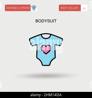 Einfaches Vektorsymbol „Bodysuit“. Stock Vektor