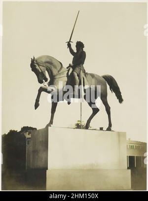 Kunst inspiriert von der Reiterstatue von Richard I. Löwenherz von Carlo Marochetti auf der 1851 in London stattfindenden Großen Ausstellung der Werke der Industrie aller Nationen, Richard Coeur de Lion. (Gips) Marochetti, C.M. Ferrier & F. von Martens (zugeschrieben), Drucker: Nicolaas Henneman, London, Klassische Werke, die von Artotop mit einem Schuss Moderne modernisiert wurden. Formen, Farbe und Wert, auffällige visuelle Wirkung auf Kunst. Emotionen durch Freiheit von Kunstwerken auf zeitgemäße Weise. Eine zeitlose Botschaft, die eine wild kreative neue Richtung verfolgt. Künstler, die sich dem digitalen Medium zuwenden und die Artotop NFT erschaffen Stockfoto