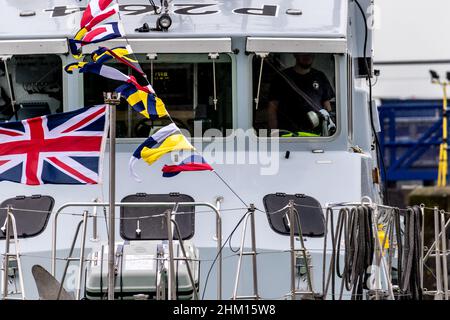 HMS Archer Sovereign Harbor East Sussex Stockfoto