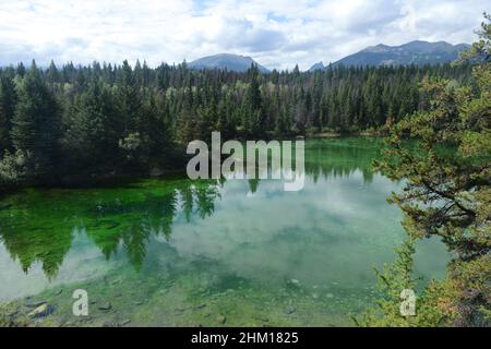 Zweiter See im Tal von fünf Seen, Jasper, Alberta, Kanada Stockfoto