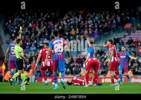 Barcelona, Spanien. Camp Nou, Barcelona, Spanien. 6th. Februar 2022. La Liga Santander, Barcelona versus Atletico de Madrid; Kredit: Action Plus Sports/Alamy Live News Kredit: Action Plus Sports Images/Alamy Live News Stockfoto