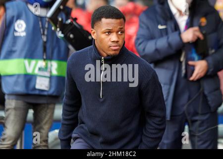 Barcelona, Spanien. Camp Nou, Barcelona, Spanien. 6th. Februar 2022. La Liga Santander, Barcelona versus Atletico de Madrid; Ansu Fati Credit: Action Plus Sports/Alamy Live News Credit: Action Plus Sports Images/Alamy Live News Stockfoto