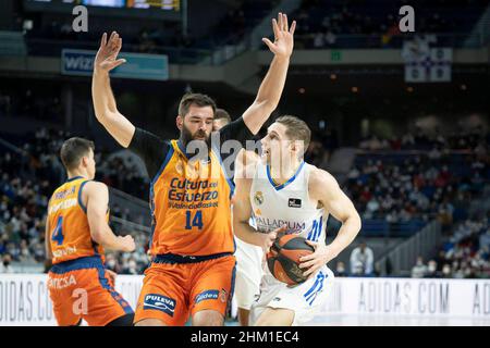 Madrid, Spanien. 06th. Februar 2022. 6th. Februar 2022; Wizink Centre Madrid; Spanien; Liga Endesa ACB; Real Madrid vs Valencia Basket; 900/Cordon Press Credit: CORDON PRESS/Alamy Live News Stockfoto