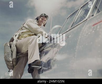 Cadet L. Deitz auf der Naval Air Base, Corpus Christi, Texas, USA, Foto von Howard R. Hollem, U.S. Office of war Information, August 1942 Stockfoto