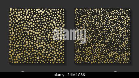 Golden Luxus Hintergründe Set. Vintage-Vektorgrafik. Stock Vektor