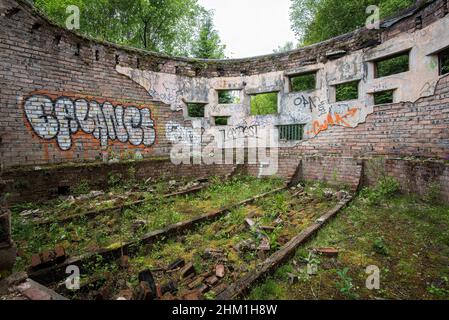 Das St. Peter's Seminary in Cardross, Argyll and Bute, Schottland, ist ein denkmalgeschütztes Gebäude im brutalistischen Stil und ein ehemaliges Priesterausbildungszentrum Stockfoto