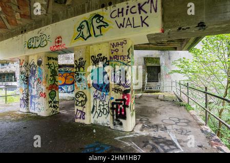 Das St. Peter's Seminary in Cardross, Argyll and Bute, Schottland, ist ein denkmalgeschütztes Gebäude im brutalistischen Stil und ein ehemaliges Priesterausbildungszentrum Stockfoto