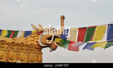 Boudha Stupa, Kathmandu, Nepal. Boudhanath Stupa. Boudhanath, auch Boudha genannt, ist eine Stupa in Kathmandu, Nepal. Stockfoto