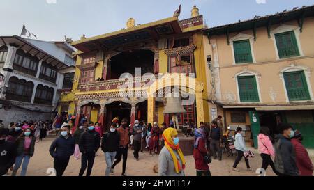 Boudha Stupa, Kathmandu, Nepal. Boudhanath Stupa. Boudhanath, auch Boudha genannt, ist eine Stupa in Kathmandu, Nepal. Stockfoto