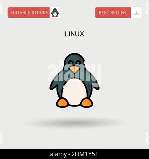 Linux Simple Vector-Symbol. Stock Vektor