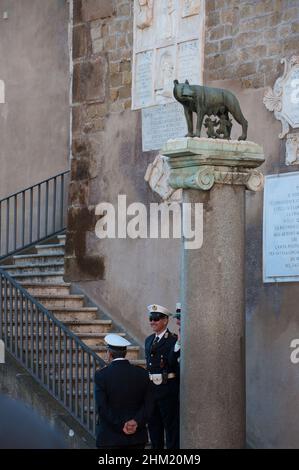 Rom, Italien 12/10/2015: Capitolina she- Wolf, Campidoglio Square. ©Andrea Sabbadini Stockfoto