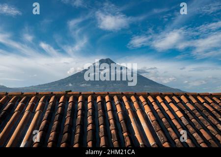 Vulkan Agua (Vulkan Agua) von Antigua Stockfoto