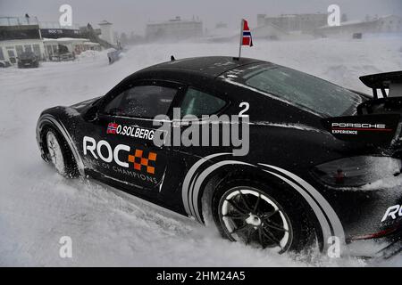 Pite Havsbad Pitea, Schweden. 04th. Februar 2022. 04.02.2022, Pite Havsbad Piteå, ROC - Race of Champions 2022, im Bild OLIVER SOLBERG (Norwegen) Quelle: dpa/Alamy Live News Stockfoto