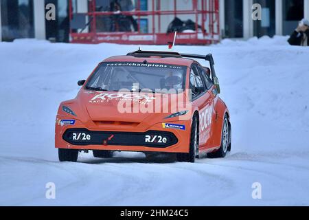 Pite Havsbad Pitea, Schweden. 05th. Februar 2022. 05.02.2022, Pite Havsbad Piteå, ROC - Race of Champions 2022, im Bild Sebastian Vettel (Deutschland) Quelle: dpa/Alamy Live News Stockfoto