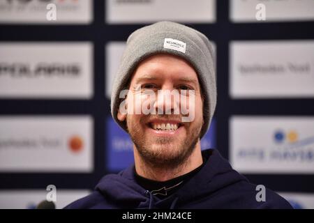 Pite Havsbad Pitea, Schweden. 04th. Februar 2022. 04.02.2022, Pite Havsbad Piteå, ROC - Race of Champions 2022, im Bild Sebastian Vettel (Deutschland) Quelle: dpa/Alamy Live News Stockfoto