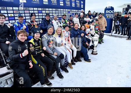 Pite Havsbad Pitea, Schweden. 05th. Februar 2022. 05.02.2022, Pite Havsbad Piteå, ROC - Race of Champions 2022, alle Fahrer im Gruppenfoto. Kredit: dpa/Alamy Live Nachrichten Stockfoto