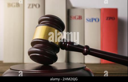 Bild des deutschen Rechtskonzepts (BGB, ZPO, STGB, STPO) Stockfoto