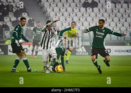 Turin, Italien. 06th. Februar 2022. Turin. Ligaspiel Serie A Tim 2021/2022. Juventus gegen Hellas Verona. Allianz Stadium Im Bild: Kredit: Unabhängige Fotoagentur/Alamy Live News Stockfoto