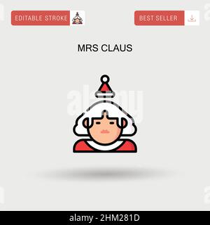 Mrs claus einfaches Vektorsymbol. Stock Vektor