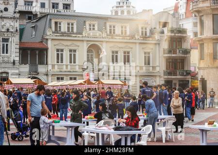 Batumi, Adjara Georgia - 26. Mai 2019: 26. Mai Georgia Independence Day auf dem Stadtplatz Stockfoto