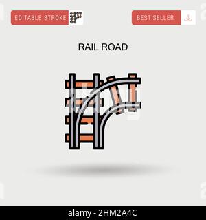 Einfaches Vektorsymbol für die Schiene. Stock Vektor