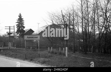 Lwowskiy, Puschtschino-Moskauer Straße, Russland, UdSSR, April 25, 1976 Stockfoto