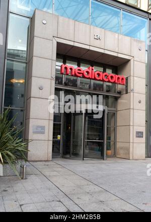 London, Großbritannien - Januar 12th 2022: MediaCom Büro Stockfoto