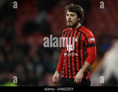 Bournemouth, England, 6th. Februar 2022. Ben Pearson aus Bournemouth während des Emirates FA Cup-Spiels im Vitality Stadium in Bournemouth. Bildnachweis sollte lauten: Paul Terry / Sportimage Kredit: Sportimage/Alamy Live News Stockfoto