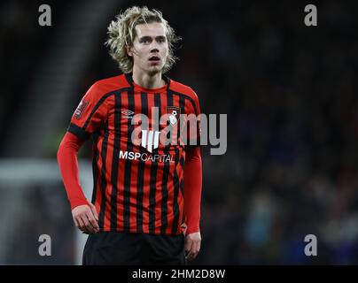 Bournemouth, England, 6th. Februar 2022. Todd Cantwell aus Bournemouth während des Emirates FA Cup-Spiels im Vitality Stadium in Bournemouth. Bildnachweis sollte lauten: Paul Terry / Sportimage Kredit: Sportimage/Alamy Live News Stockfoto