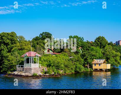 Lindholmen Island, Lake Malar, Stockholm, Stockholm County, Schweden Stockfoto
