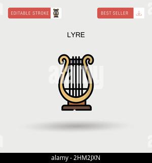 Einfaches Vektorsymbol „Lyre“. Stock Vektor