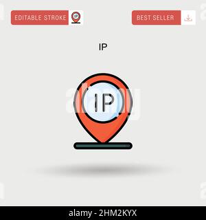Einfaches IP-Vektorsymbol. Stock Vektor