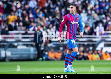 Barcelona, Spanien. 6th February 2022 ; Nou Camp, Barcelona, Spanien: La Liga Football, FC Barcelona gegen Atletico Madrid; 19 Ferran Torres vom FC Barcelona Credit: Action Plus Sports Images/Alamy Live News Stockfoto