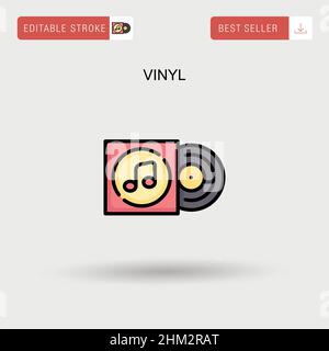 Einfaches Vektorsymbol aus Vinyl. Stock Vektor