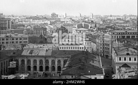 Blick auf die Stadt, Moskau, Russland, UdSSR, April 1976 Stockfoto