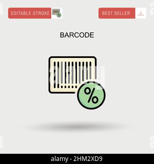 Einfaches Barcode-Vektorsymbol. Stock Vektor