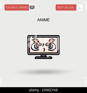 Anime Simple Vector-Symbol. Stock Vektor