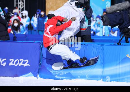 Peking, China. 7th. Februar 2022. Zhangjiakou, Hebei, China. 7th. Februar 2022. Kaito Hamada (JPN) Snowboarden: Herren-Slopestyle-Finale während der Olympischen Winterspiele 2022 in Peking im Genting Snow Park in Zhangjiakou, Hebei, China. Kredit: YUTAKA/AFLO SPORT/Alamy Live Nachrichten Stockfoto