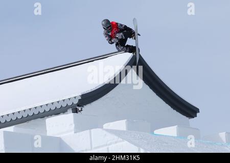 Peking, China. 7th. Februar 2022. Zhangjiakou, Hebei, China. 7th. Februar 2022. Redmond GERARD (USA) Snowboarden: Herren-Slopestyle-Finale während der Olympischen Winterspiele 2022 in Peking im Genting Snow Park in Zhangjiakou, Hebei, China. Kredit: YUTAKA/AFLO SPORT/Alamy Live Nachrichten Stockfoto