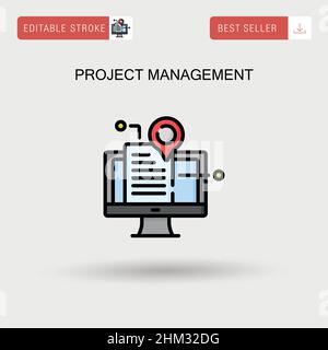 Einfaches Vektorsymbol für Projektmanagement. Stock Vektor