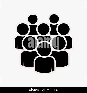 Abstraktes Vektorsymbol auf Weiß, isolierte Illustrationen für Grafik- und Webdesign. Einfaches, flaches Symbol. Perfekte schwarze Piktogramm-Illustration auf einem weißen Stock Vektor