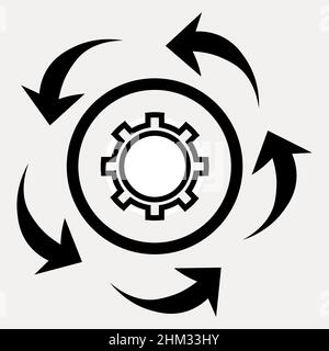 Abstraktes Vektorsymbol auf Weiß, isolierte Illustrationen für Grafik- und Webdesign. Einfaches, flaches Symbol. Perfekte schwarze Piktogramm-Illustration auf einem weißen Stock Vektor