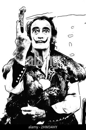 Salvador DALI Peintre génius of Surréalism spain Cadaqués Port Lligat Stockfoto