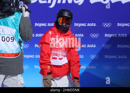 Peking, China. 7th. Februar 2022. Zhangjiakou, Hebei, China. 7th. Februar 2022. Kaito Hamada (JPN) Snowboarden: Herren-Slopestyle-Finale während der Olympischen Winterspiele 2022 in Peking im Genting Snow Park in Zhangjiakou, Hebei, China. Kredit: YUTAKA/AFLO SPORT/Alamy Live Nachrichten Stockfoto