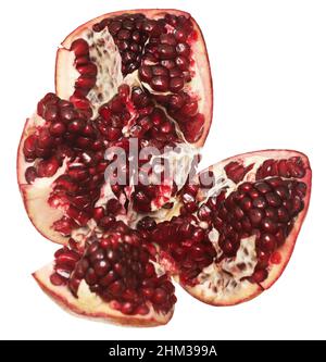 Nahaufnahme eines reifen Granatapfels Stockfoto