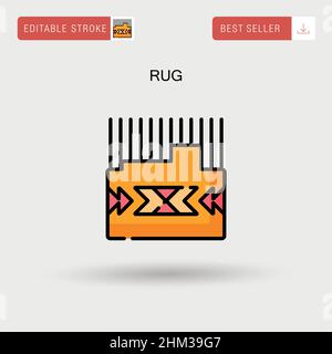 Einfaches Vektor-Symbol für Teppich. Stock Vektor