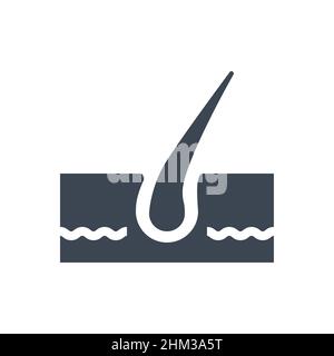 Haar Vektor Glyphen Symbole Stock Vektor