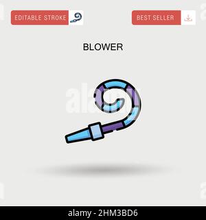 Einfaches Vektorsymbol für Gebläse. Stock Vektor